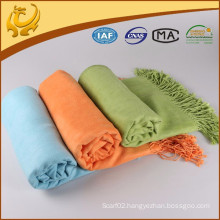 High Quality Bamboo Material Travel Throw Woven Brushed Bulk Blanket